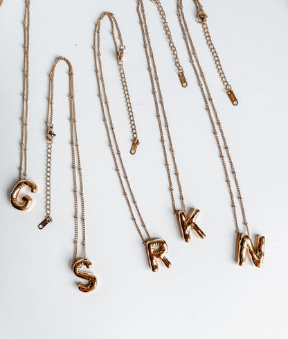 Bubble Initials Necklace