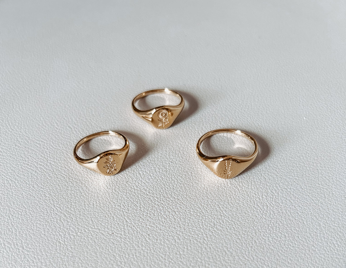 Gold Flower Rings