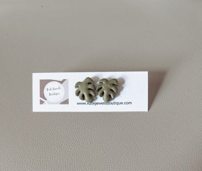 Monstera Studs