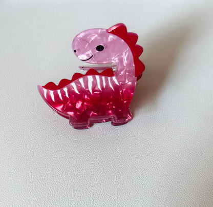 Pink Dino Hair Clip