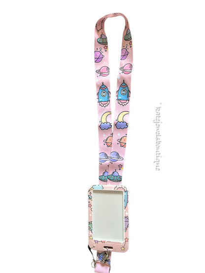 Pink Space Lanyard